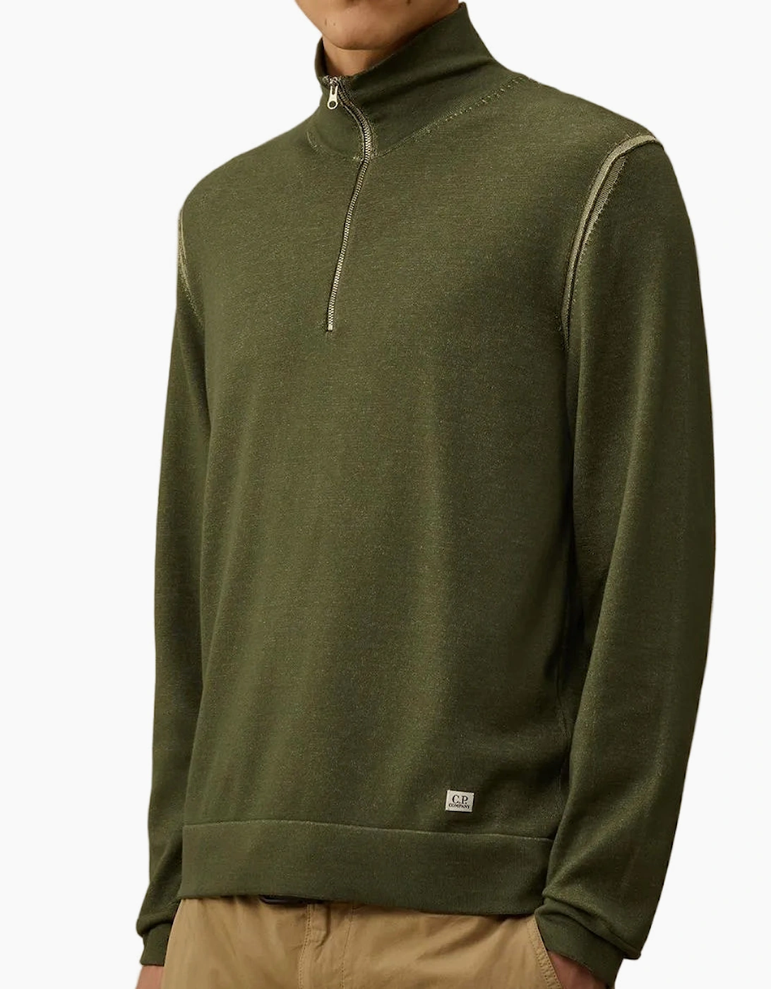 Cotton/Nylon Quarter Zip Knit