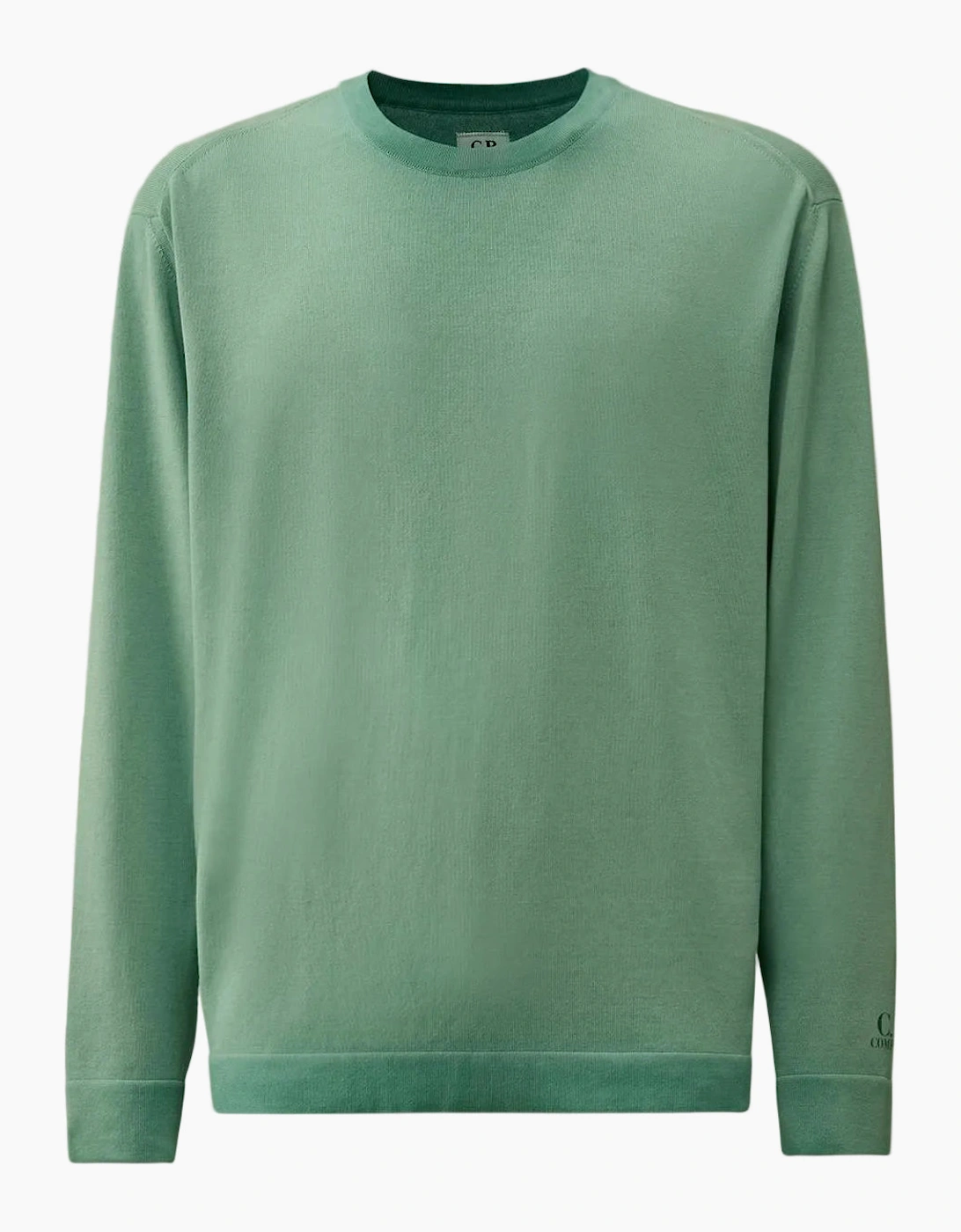 Cotton Crepe Crewneck Cuff Logo Knit, 5 of 4