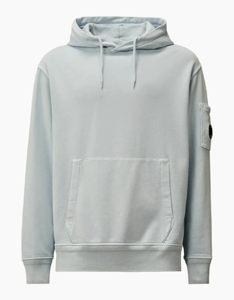 Diagonal Fleece Resist Dyed Lens Hoodie