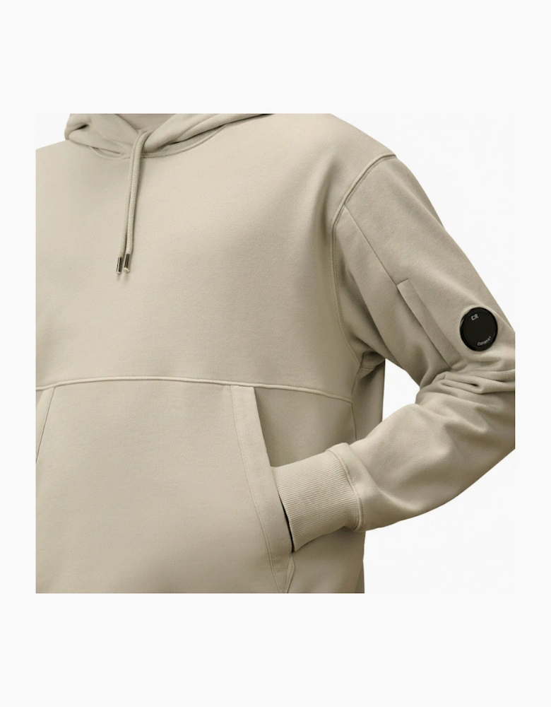 Diagonal Raised Fleece Lens Hoodie
