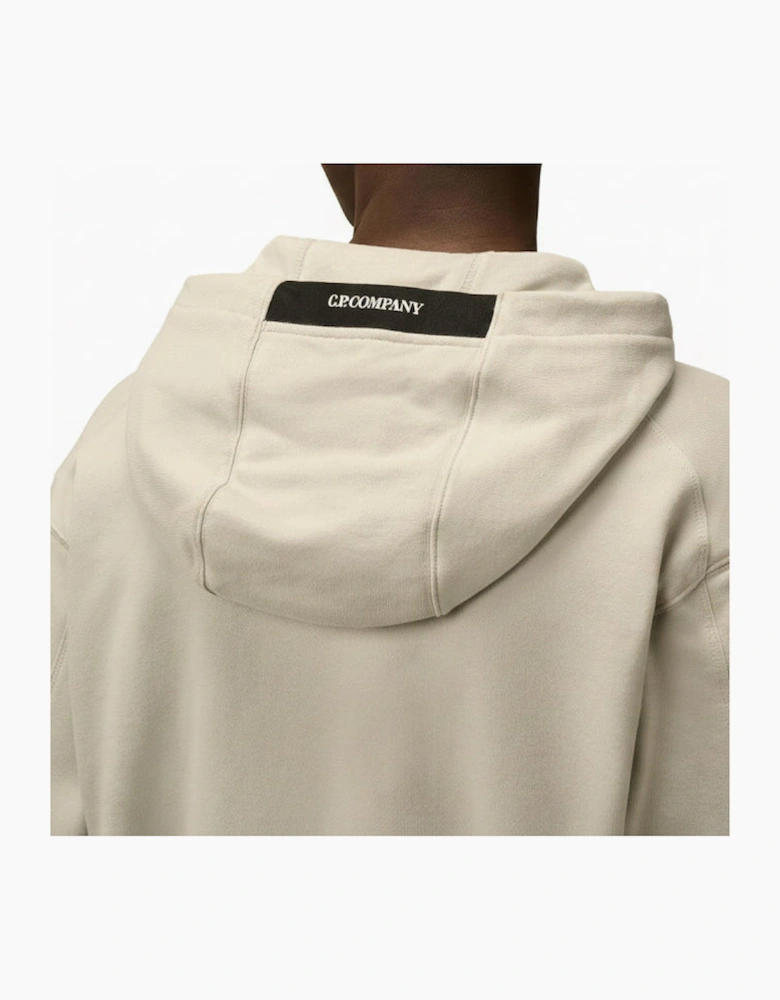 Diagonal Raised Fleece Lens Hoodie