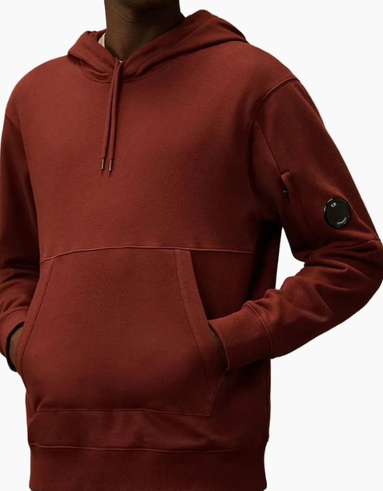 Diagonal Raised Fleece Lens Hoodie