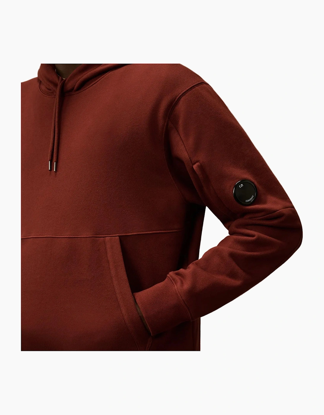 Diagonal Raised Fleece Lens Hoodie