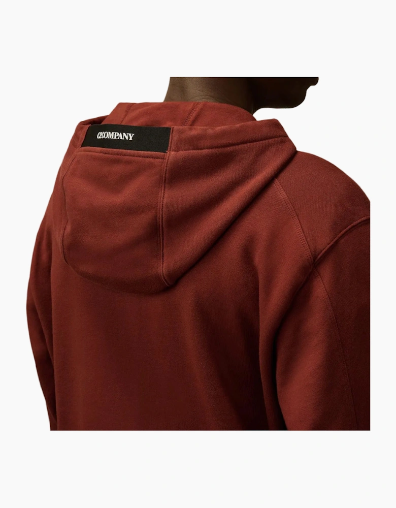 Diagonal Raised Fleece Lens Hoodie