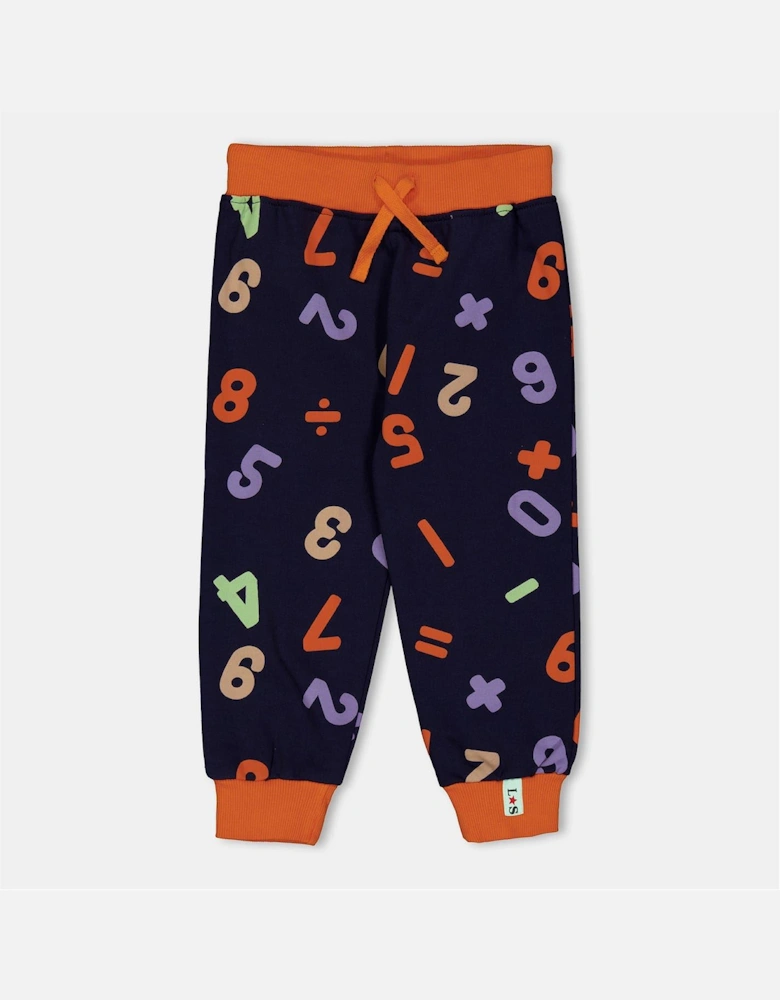 Numbers Graphic Print Joggers
