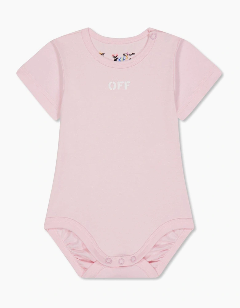 3 Pack Lettering Crew Neck Bodysuit