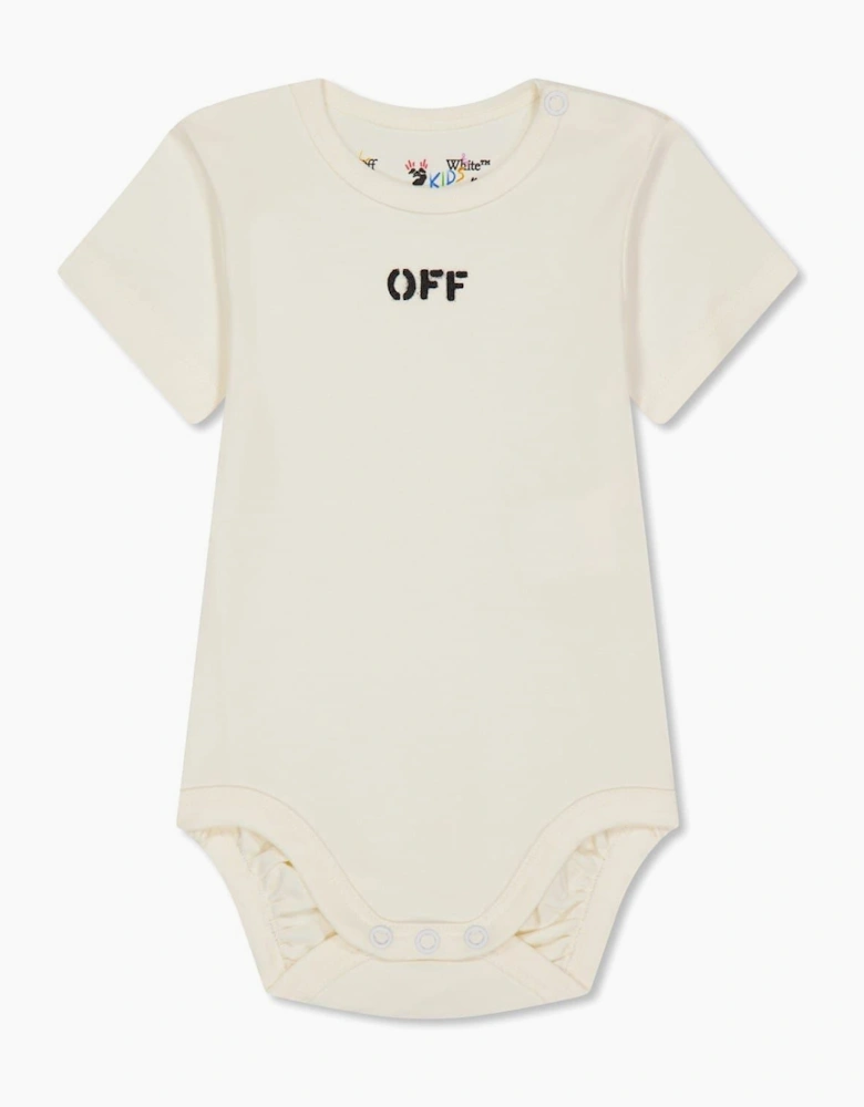 3 Pack Lettering Crew Neck Bodysuit