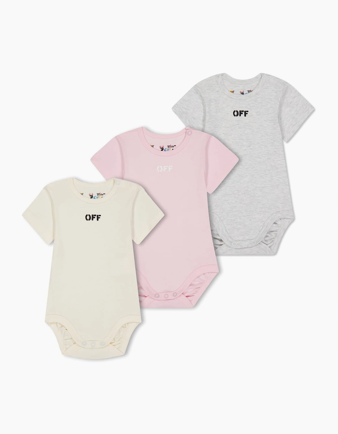 3 Pack Lettering Crew Neck Bodysuit, 5 of 4