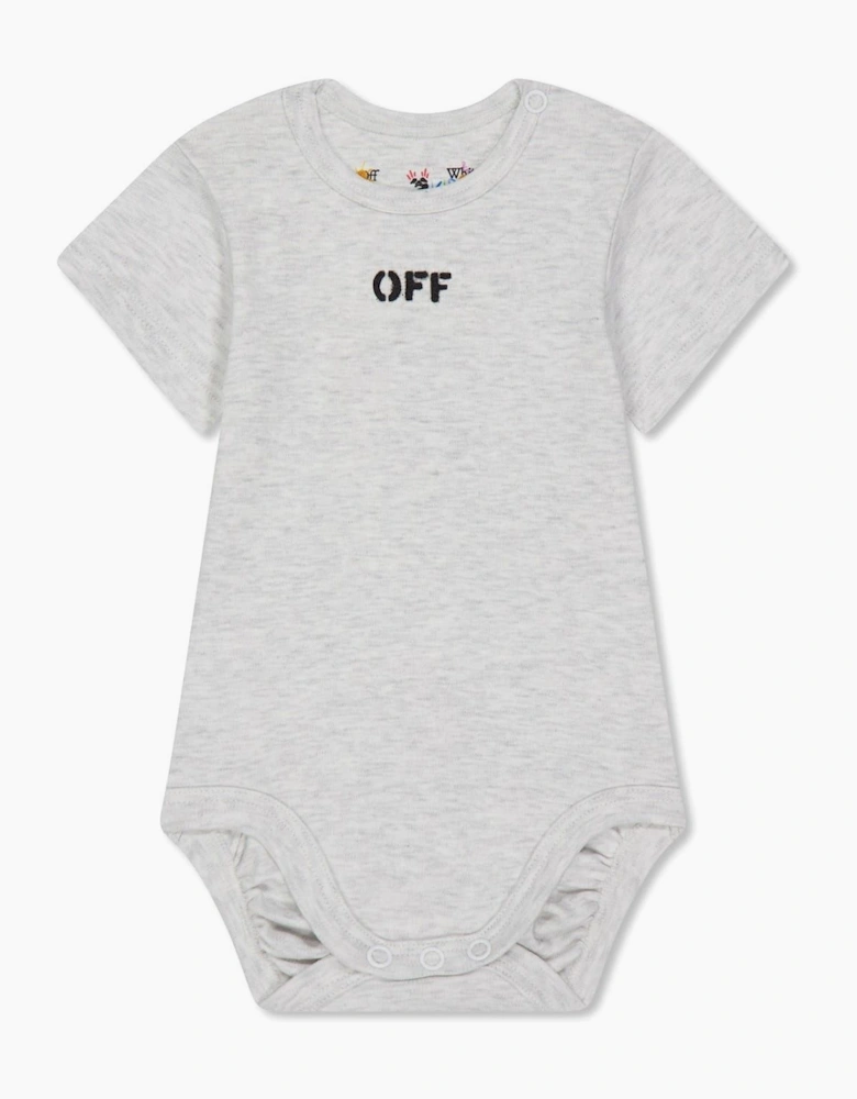 3 Pack Lettering Crew Neck Bodysuit