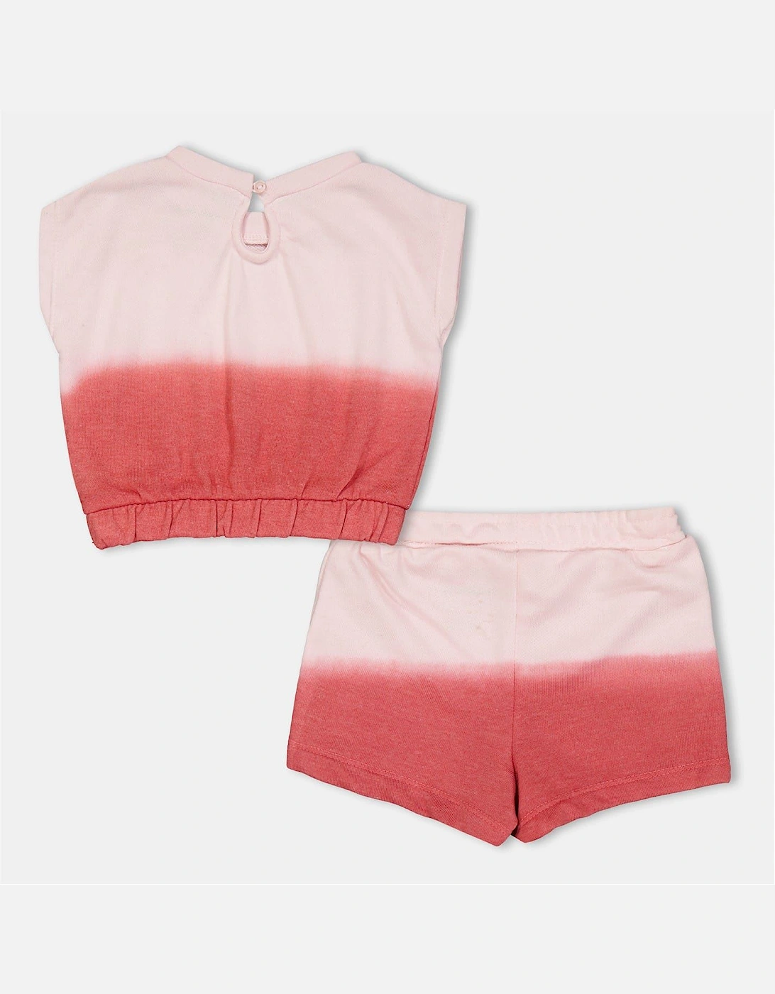 Ombre Lettering Crew Neck Sleeveless T-Shirt and Set