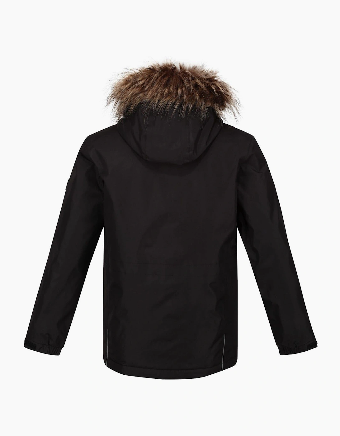 Tynley Solid Patterned Hooded Parka Jacket