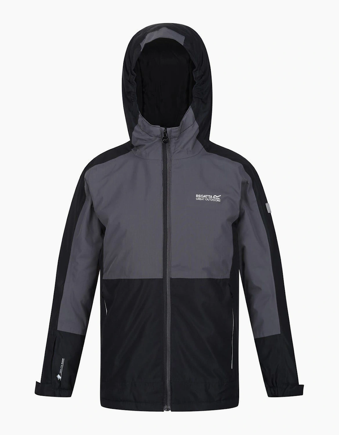Beamziii Color Block Hooded Zipped Pocket Rain Jacket, 4 of 3
