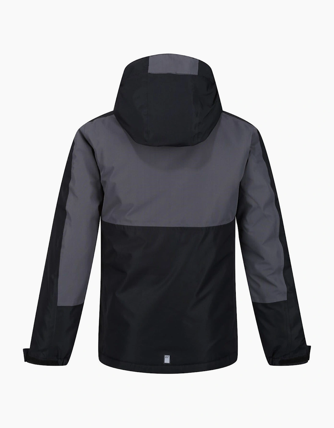Beamziii Color Block Hooded Zipped Pocket Rain Jacket