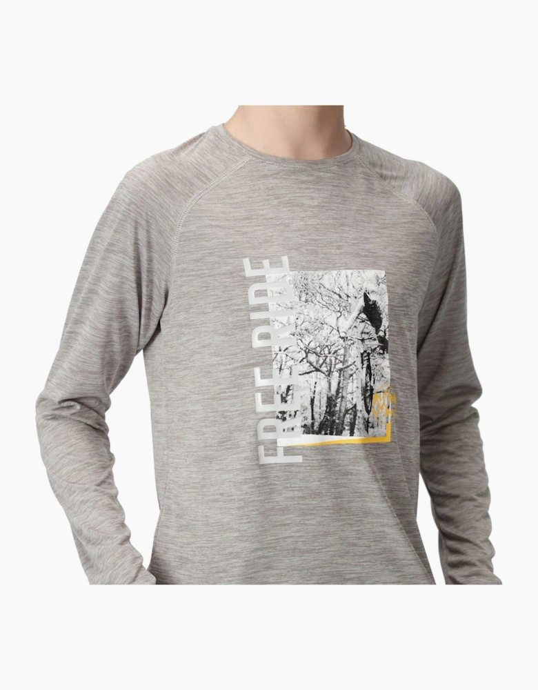Burnlee Text Graphic Crew Neck Raglan Sleeve T-Shirt