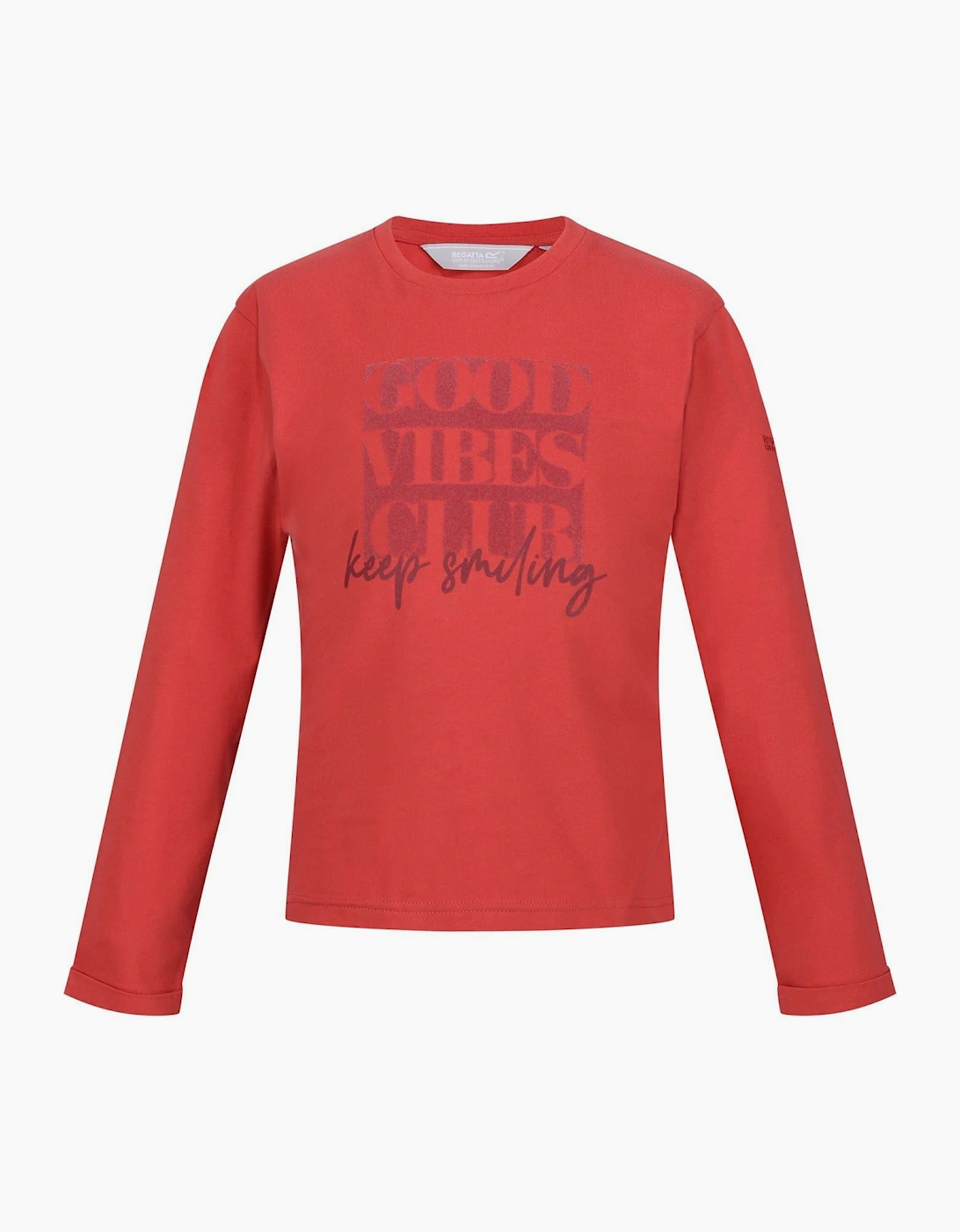 Regatta Regatta Lettering Crew Neck Long Sleeve Jersey T-Shirt - Red