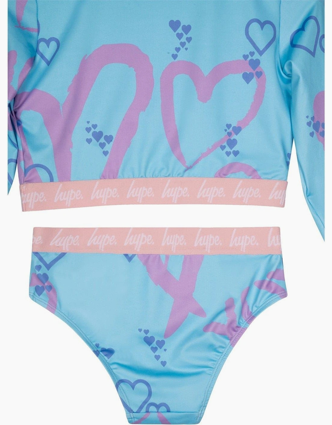 Heart Lettering Graphic Print Swimsuit
