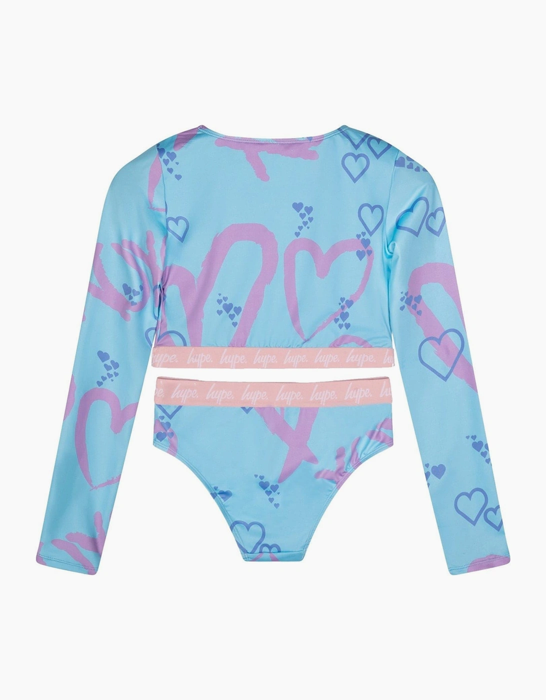 Heart Lettering Graphic Print Swimsuit