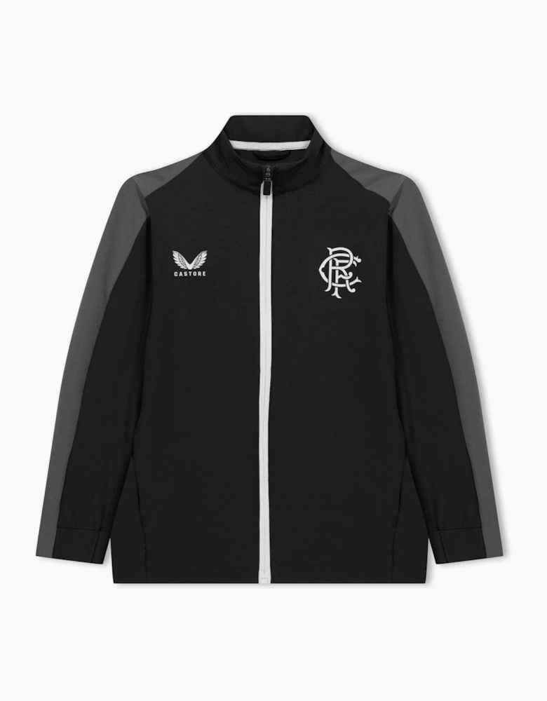 Mock Neck Relaxed Fit Track Jacket