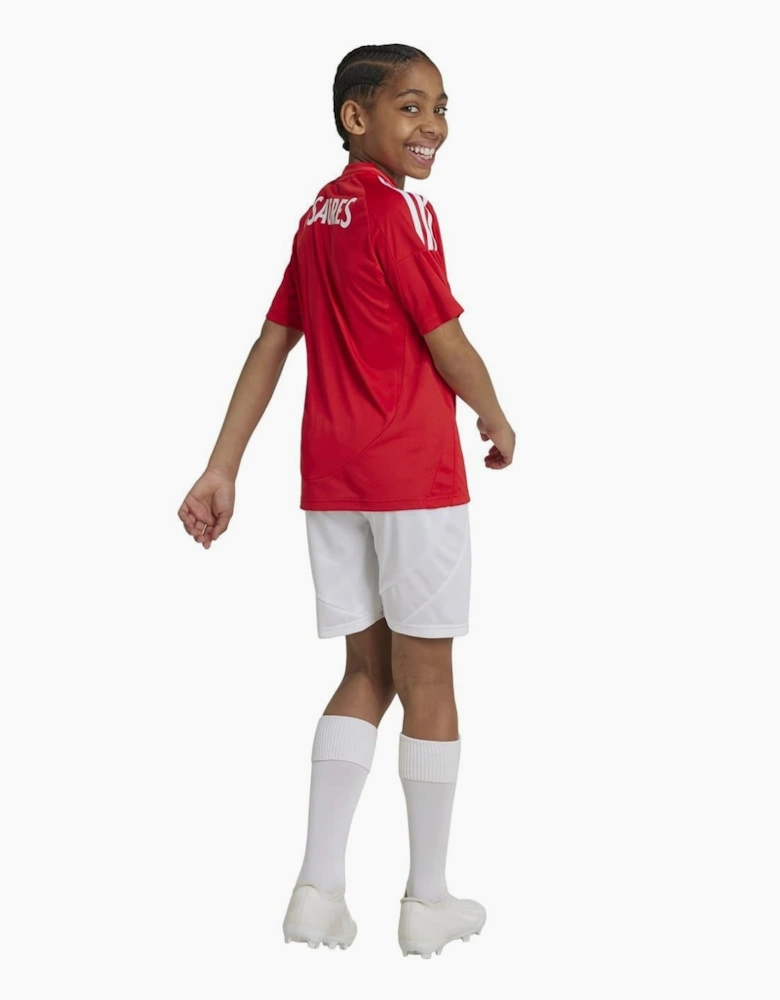 V-Neck Short Sleeve T-Shirt and Soccer Shorts Set