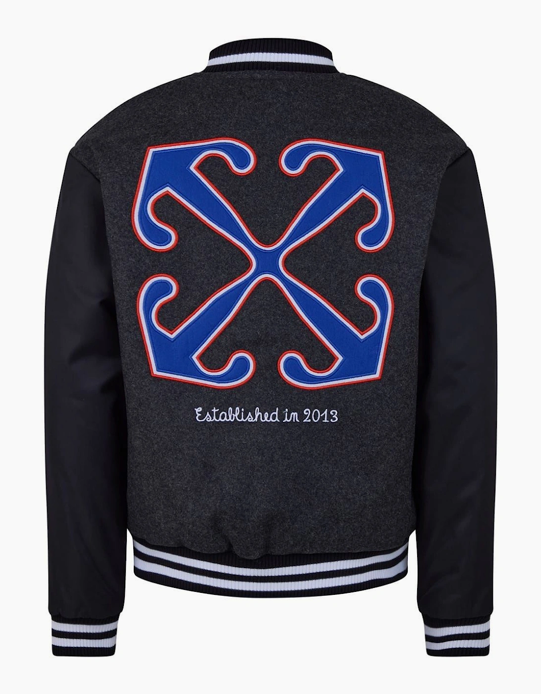 Off Arrow Print Bomber Jacket