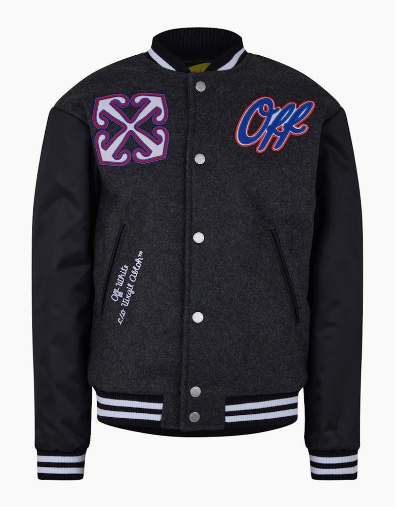 Off Arrow Print Bomber Jacket