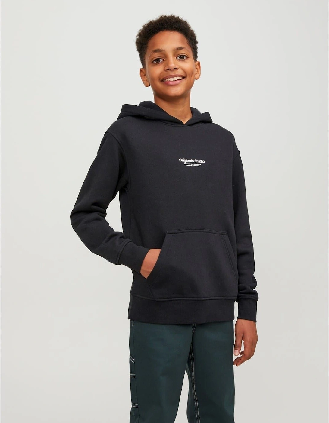 Vester Lettering Kangaroo Pocket Sweatshirt