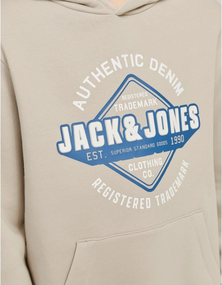 Logo Print Hooded Neck Regular Fit Sweatshirt