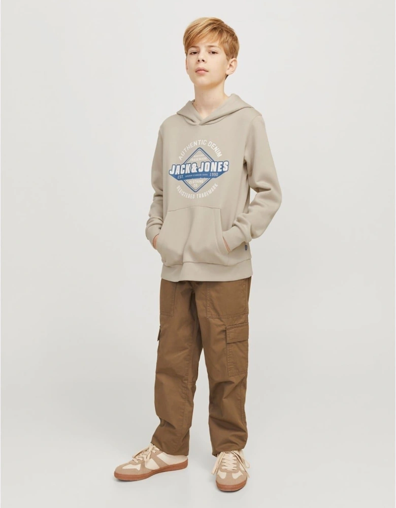 Logo Print Hooded Neck Regular Fit Sweatshirt