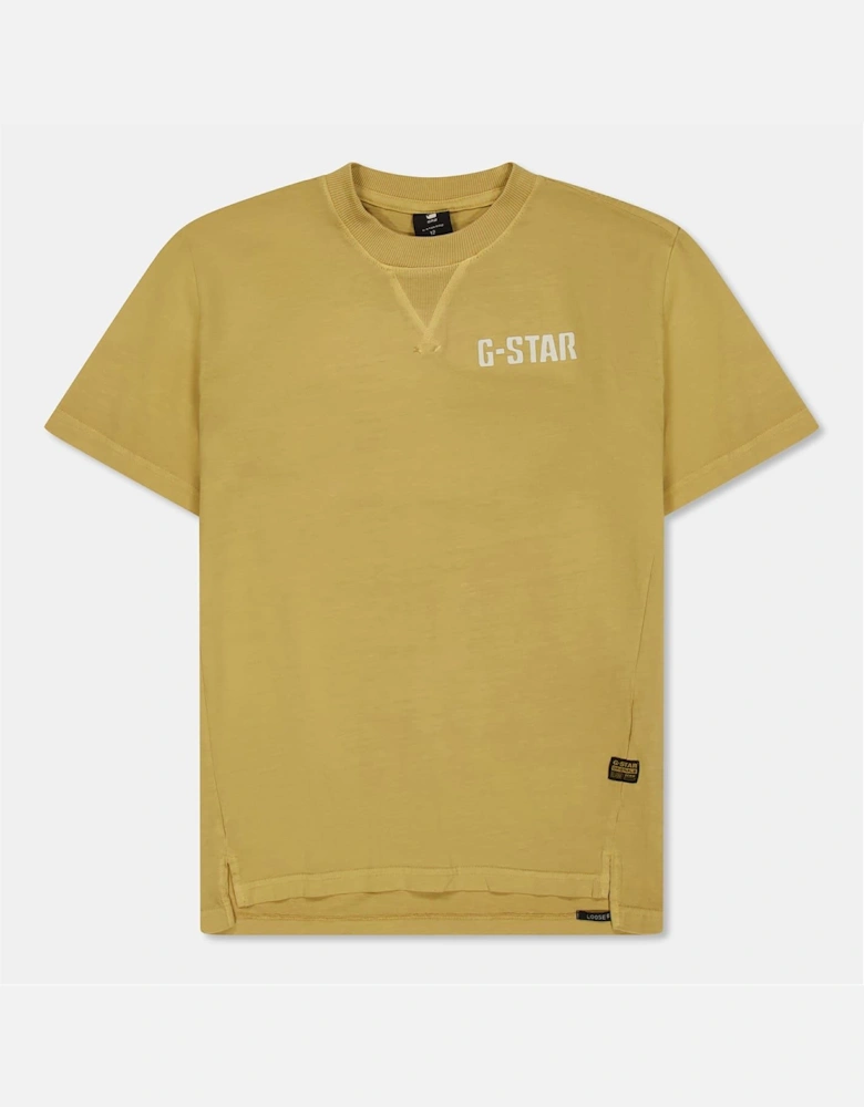 Crew Neck Ribbed Collar Short Sleeve Jersey T-Shirt