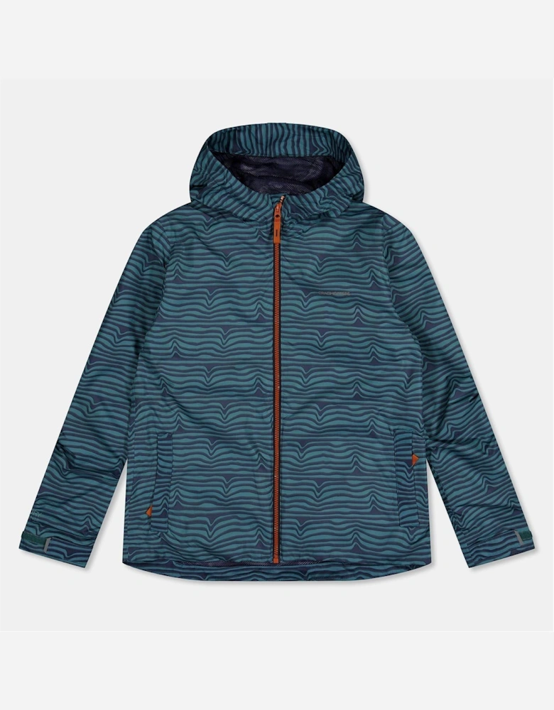 Rowan Hooded Wave Patterned Rain Jacket