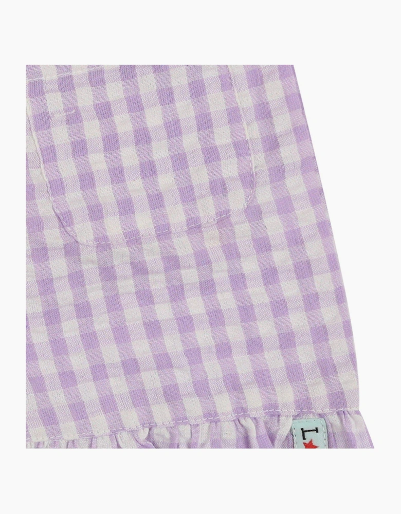 Bunny Gingham Bermuda Shorts with Ruffle Hem