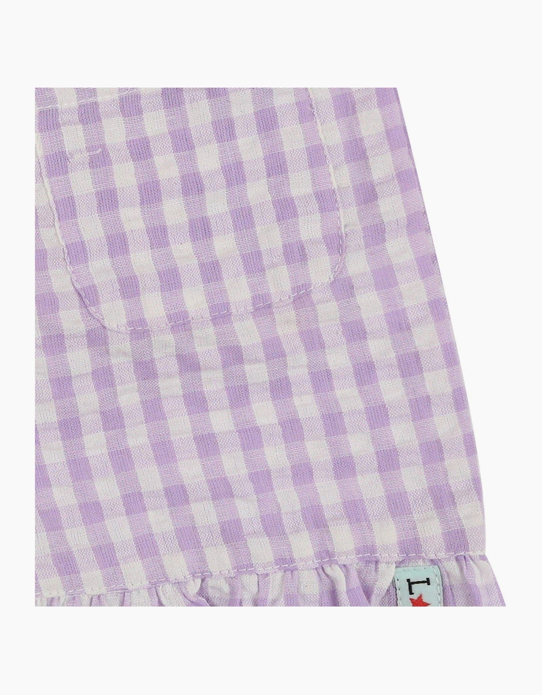 Bunny Gingham Bermuda Shorts with Ruffle Hem