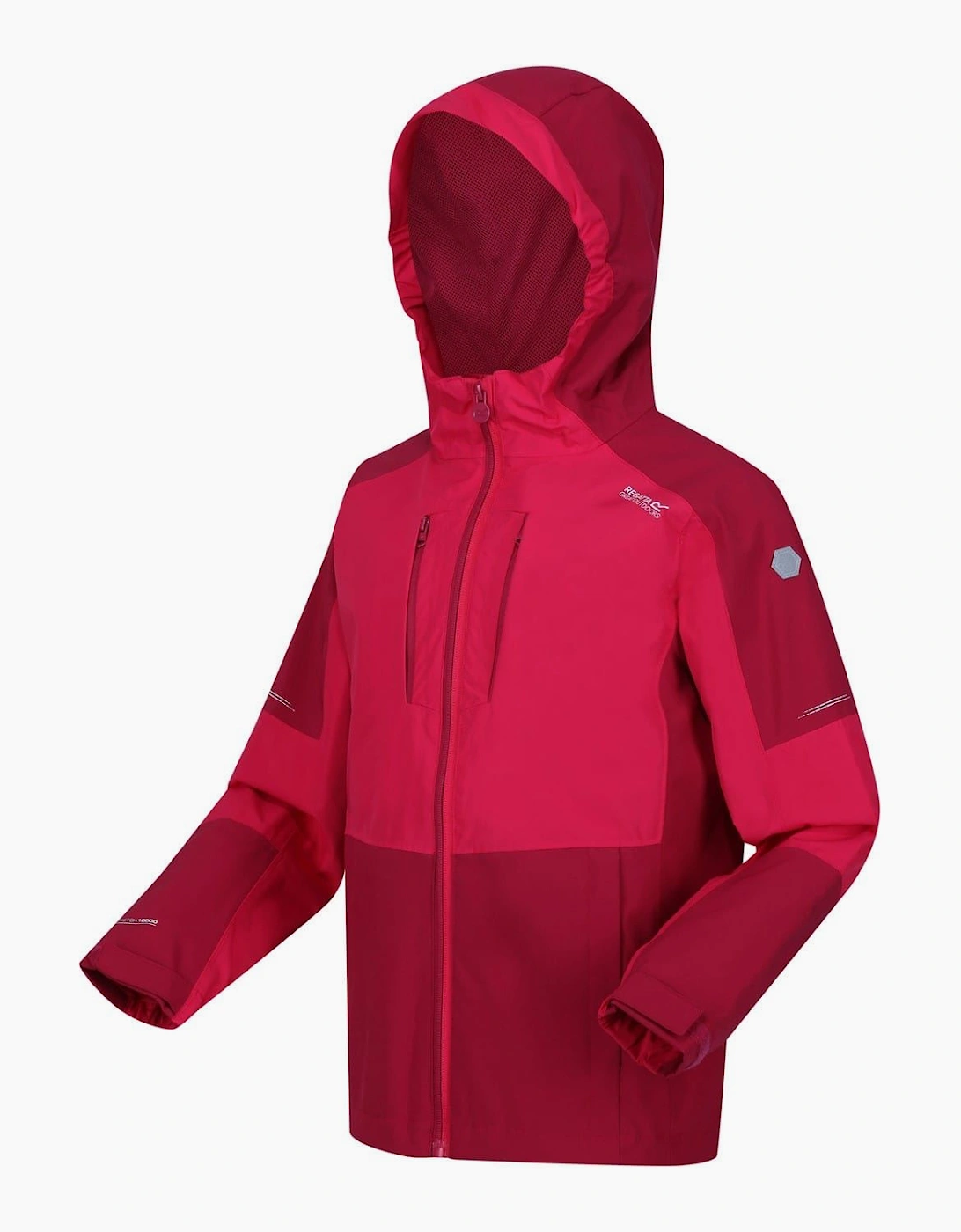Hooded Neck Color Block Patterned Rain Jacket, 3 of 2