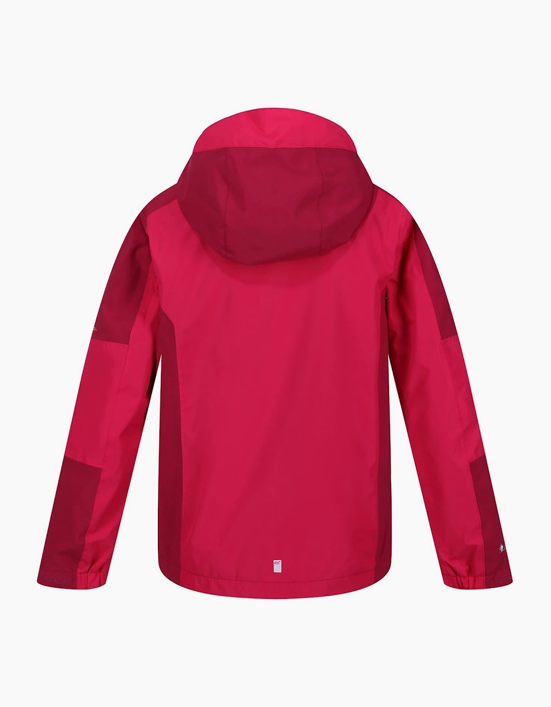 Hooded Neck Color Block Patterned Rain Jacket