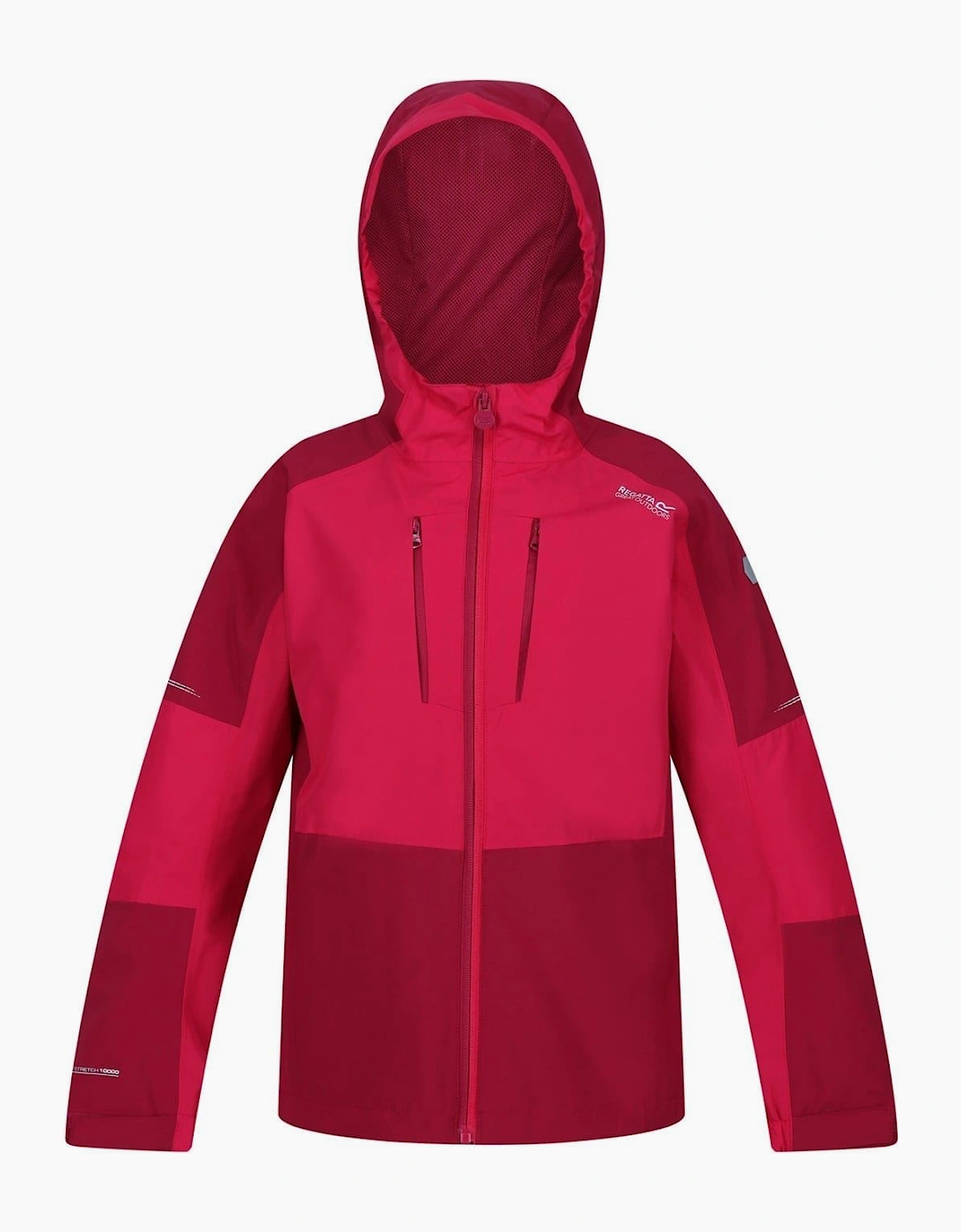 Hooded Neck Color Block Patterned Rain Jacket, 3 of 2