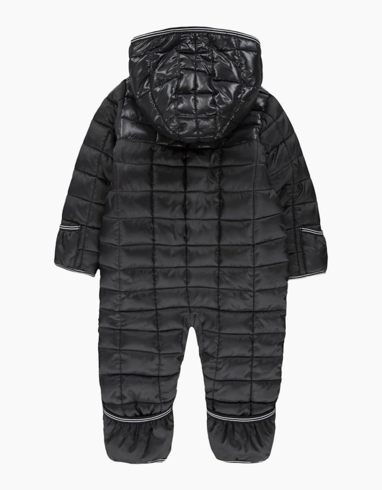 Hooded Neck Checkerboard Snowsuit