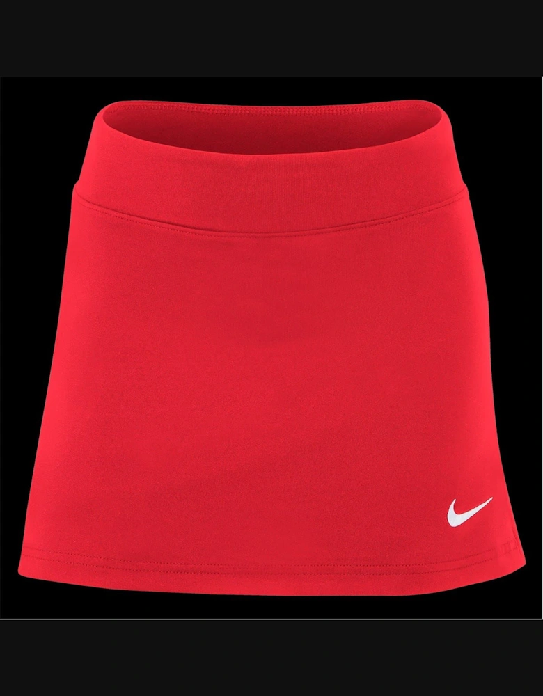 Solid Patterned Team Skort with Logo