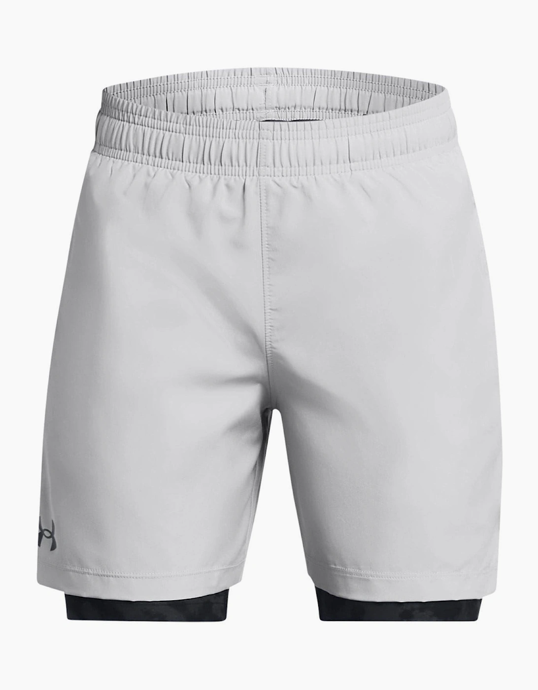 Under Armour Unisex Grey Tech 2 In 1 Running Bermuda Shorts - Size: 11-12 L Kids