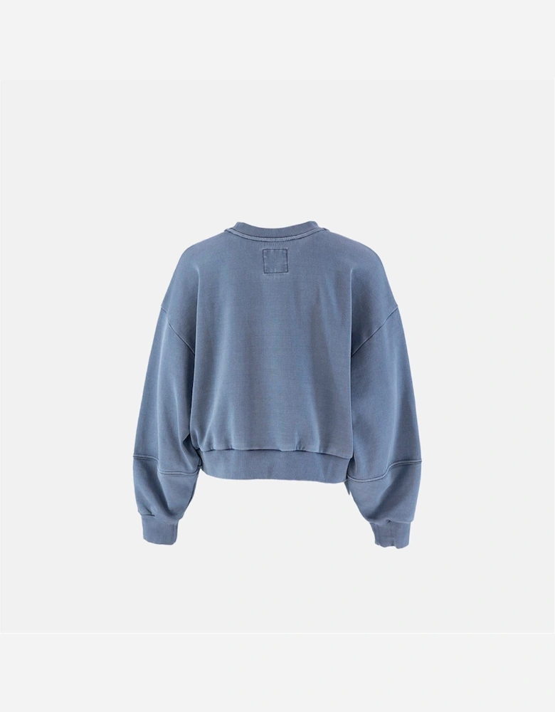 Oversize Fit Crew Neck Drop Shoulder Sweatshirt