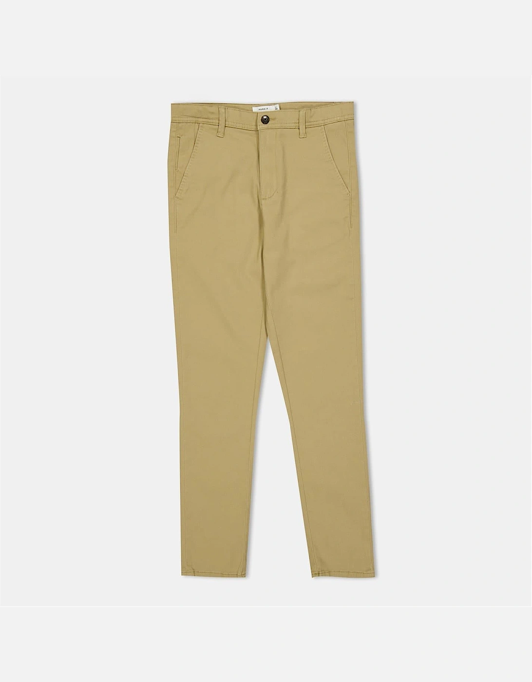 It Solid Patterned Slim Straight Chinos