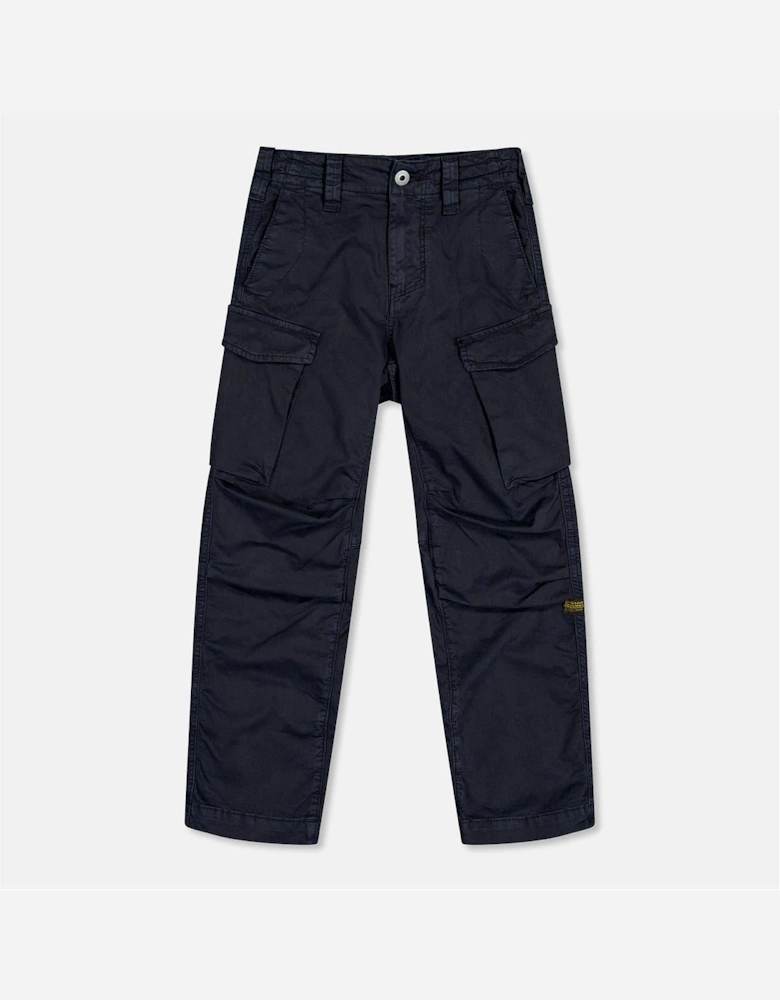 Solid Straight Cargo Trousers