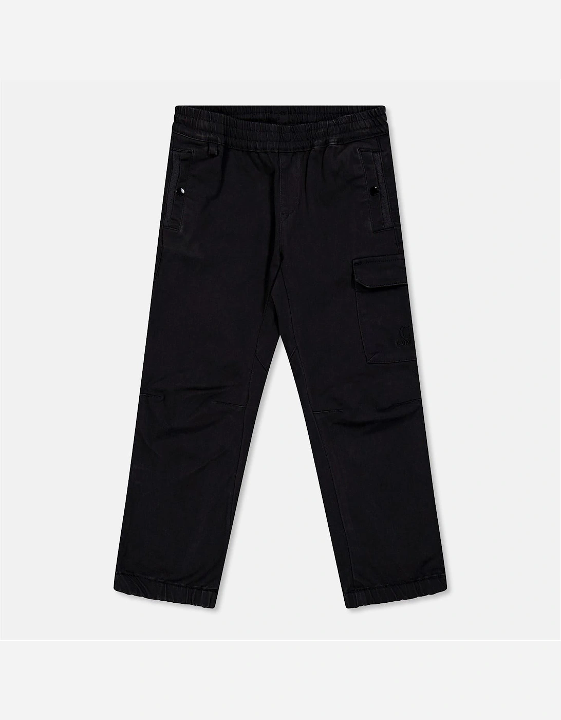 CP Company CP Company Solid Patterned Straight Combat Pants - Black