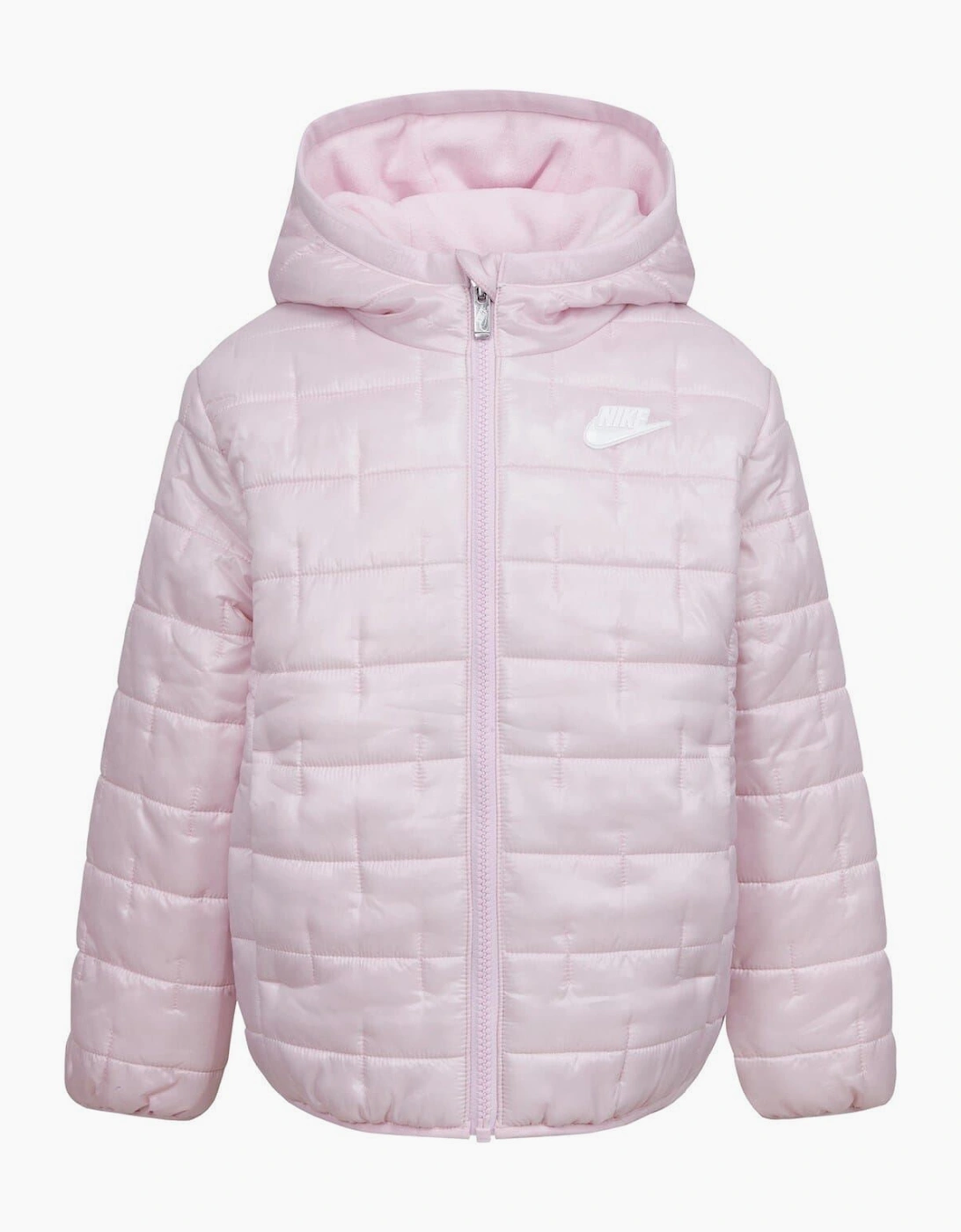Positive Q Hooded Solid Patterned Puffer Jacket, 2 of 1