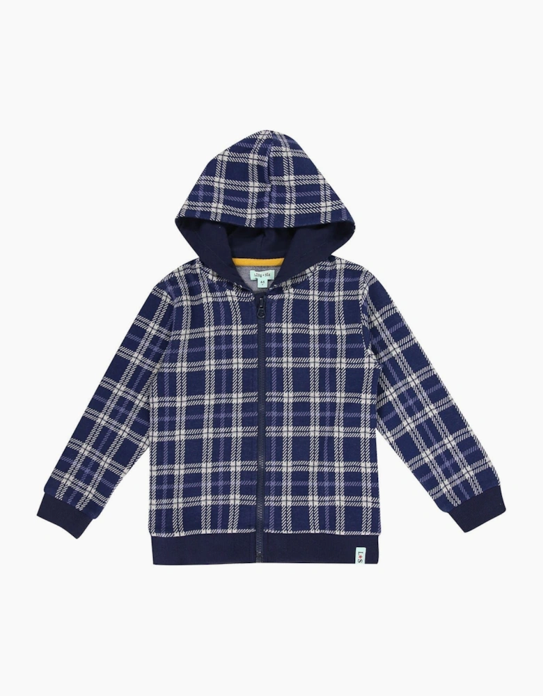 Check Pattern Hooded Sweatshirt