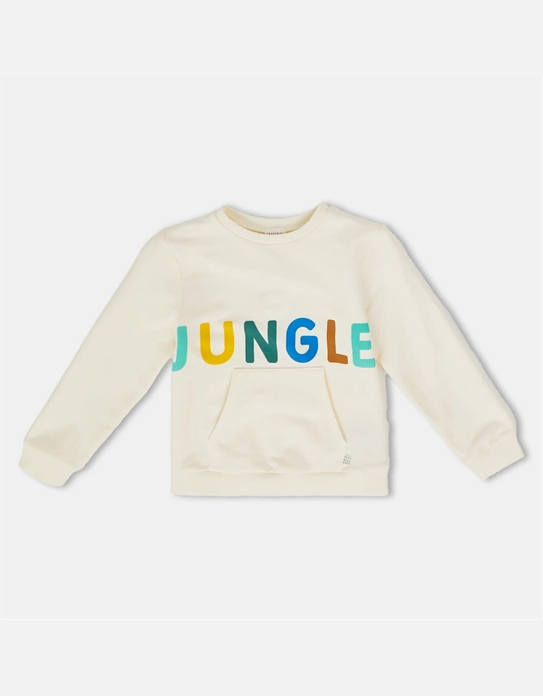Regular Fit Lettering Crew Neck Sweatshirt
