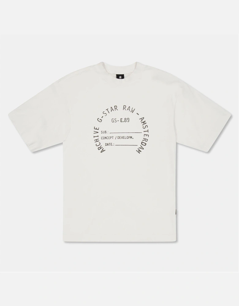 Oversize Fit Lettering Crew Neck Short Sleeve T-Shirt