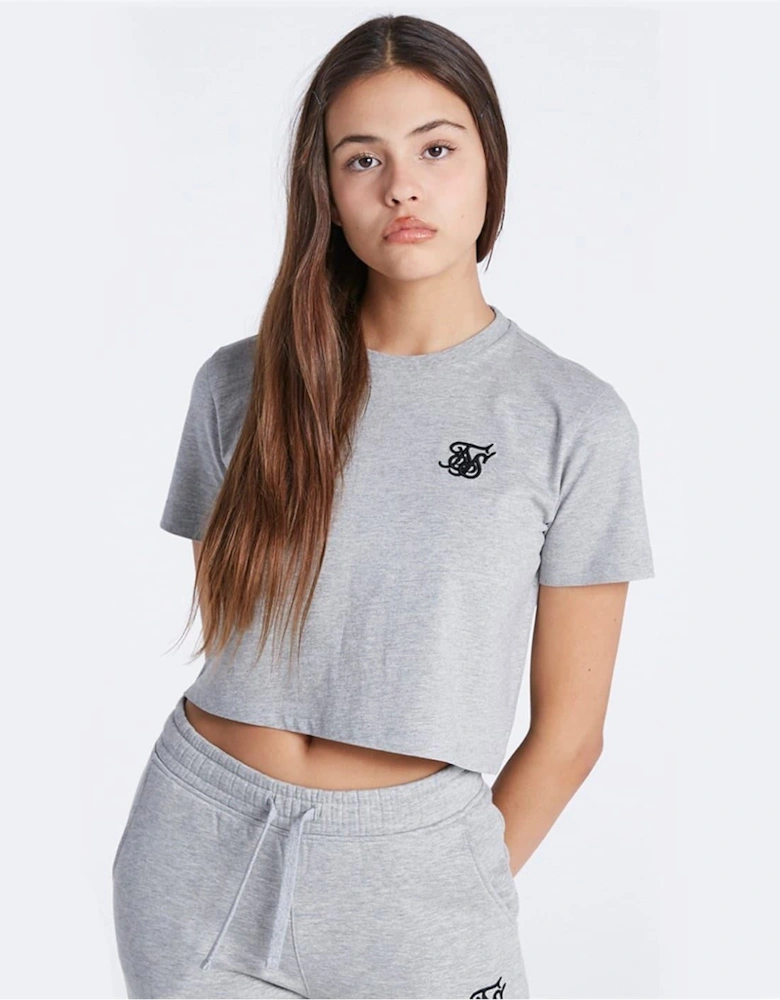 Cropped Crew Neck Regular Fit T-Shirt