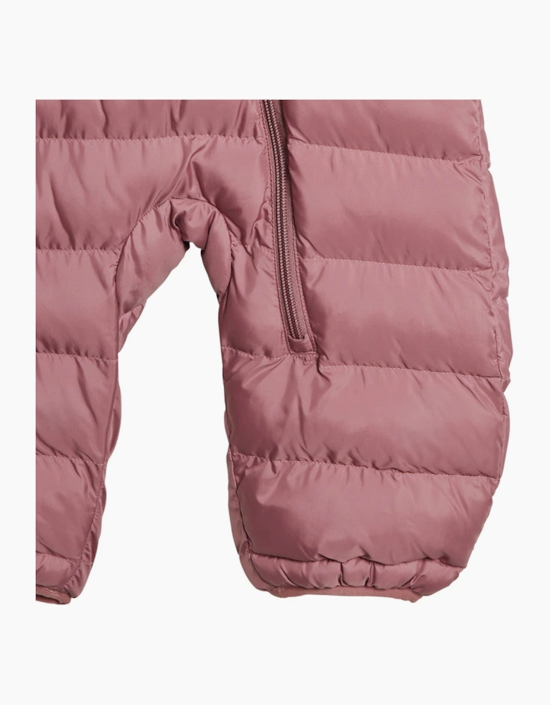 Kids Hooded Neck Long Sleeve Horizontal Stripe Snowsuit