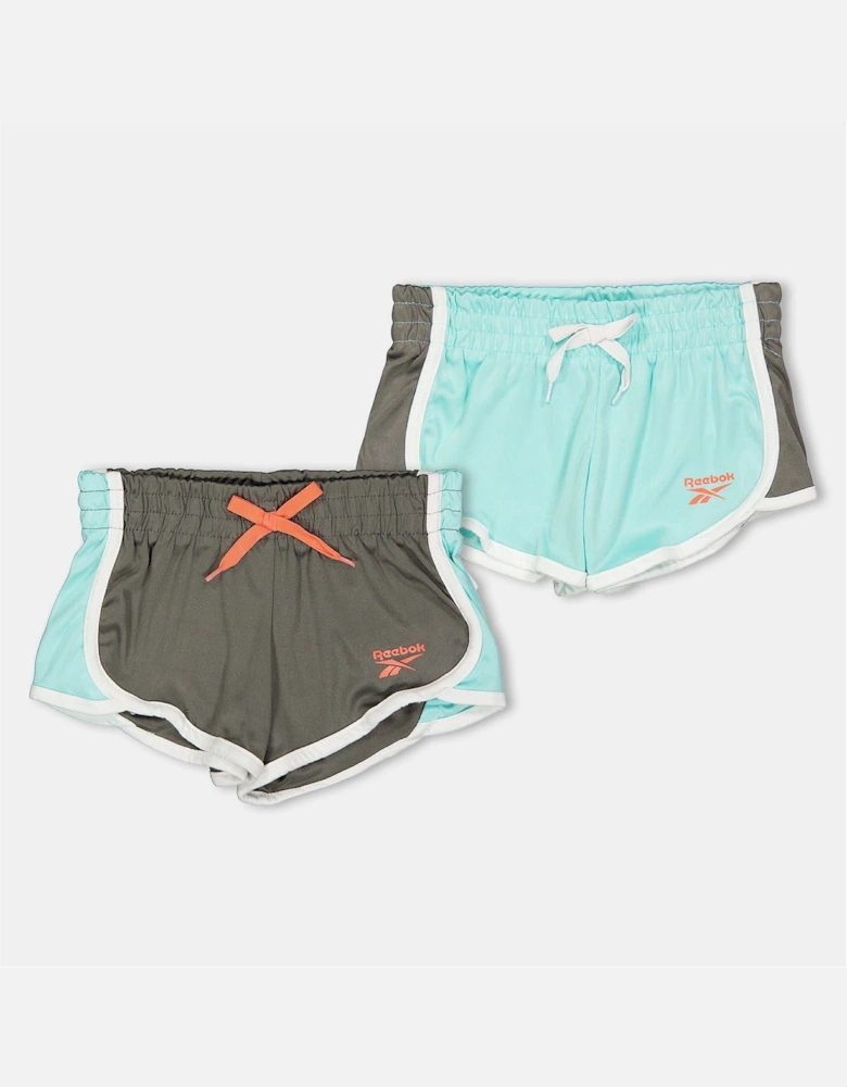 2 Pack Bermuda Shorts with Curved Hem