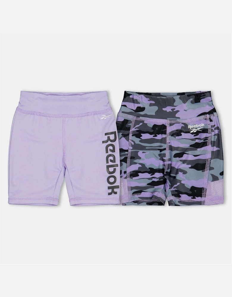 2 Pack Camo Slim Fit Bermuda Shorts